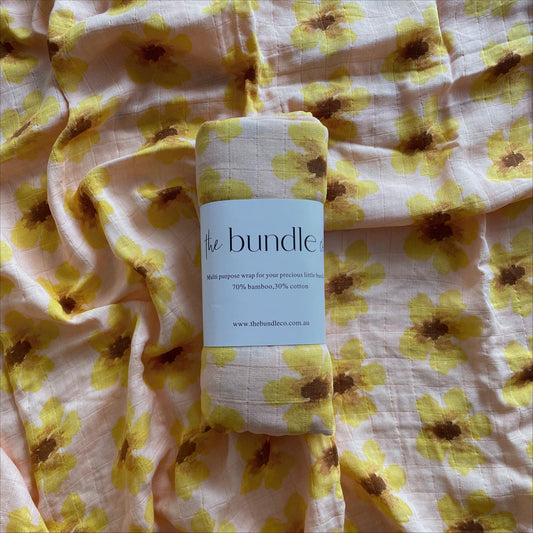 Daisy Bamboo + Cotton Swaddle