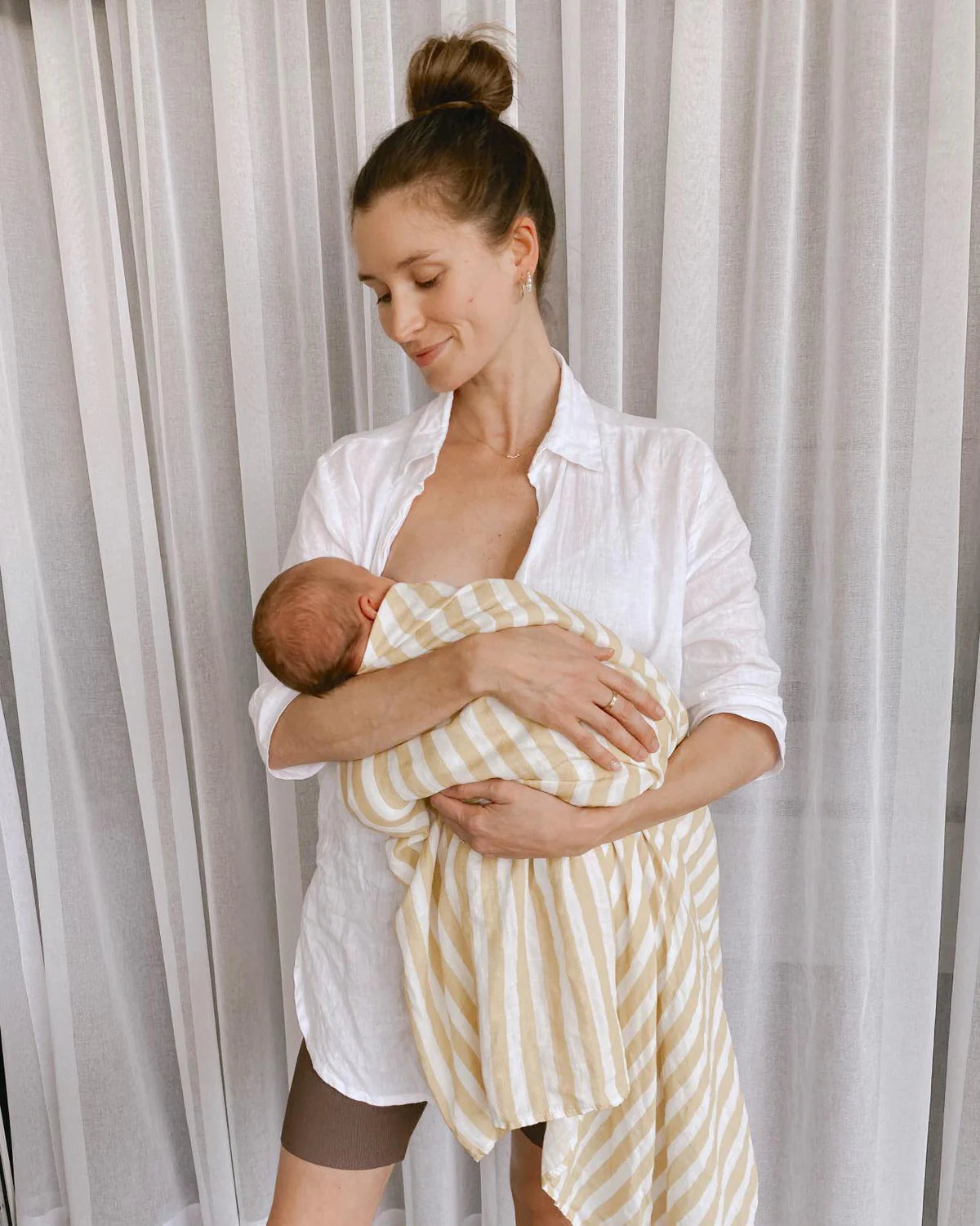 Lemongrass Stripe Swaddle