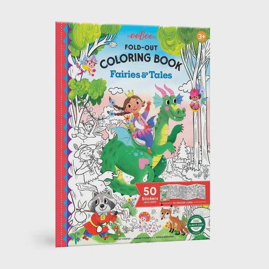 Fold Out Colouring Book - Fairies & Tales