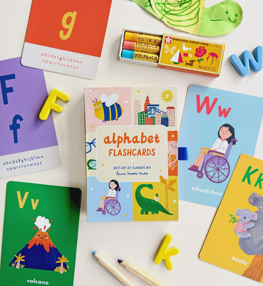 A-Z Illustrated Alphabet Flashcards - Kids Toys and Learning