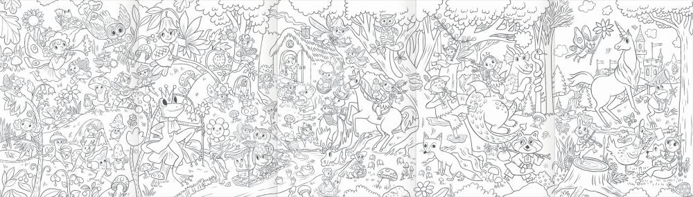 Fold Out Colouring Book - Fairies & Tales