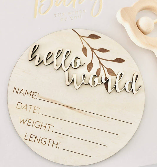 Classic Birth Announcement Disc