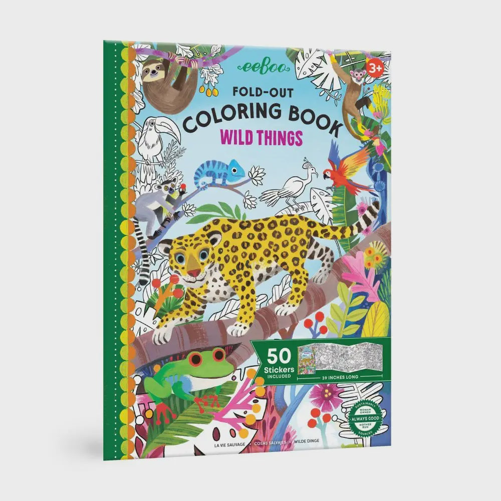 Fold Out Colouring Book - Wild Things