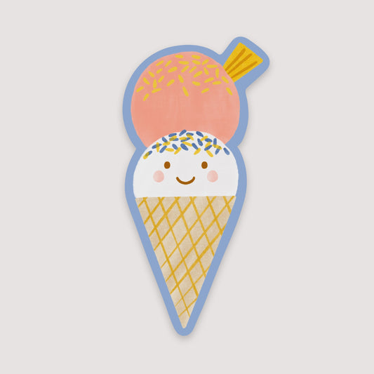 Ice Cream Sticker - Cute Waterproof Matte Vinyl Journal