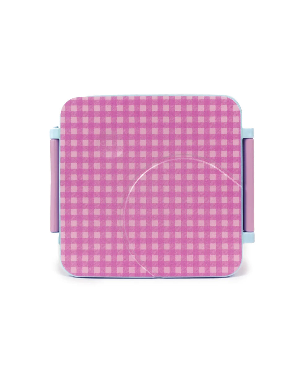 Lilac Gingham Mini Bento Lunch Box