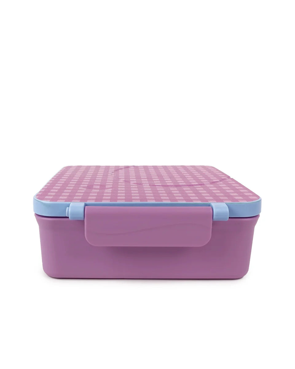 Lilac Gingham Mini Bento Lunch Box