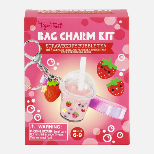 Bag Charm Kit - Strawberry Bubble Tea