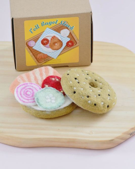 Felt Bagel Stack Play Food Set