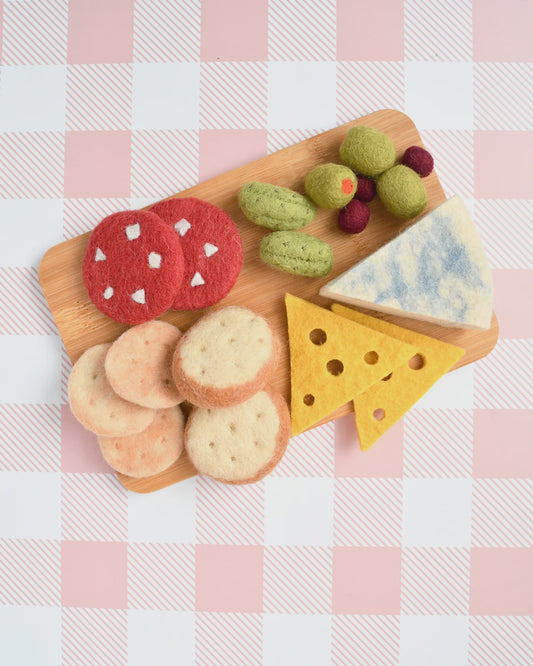 Felt Charcuterie Cheese Platter Play Food Set