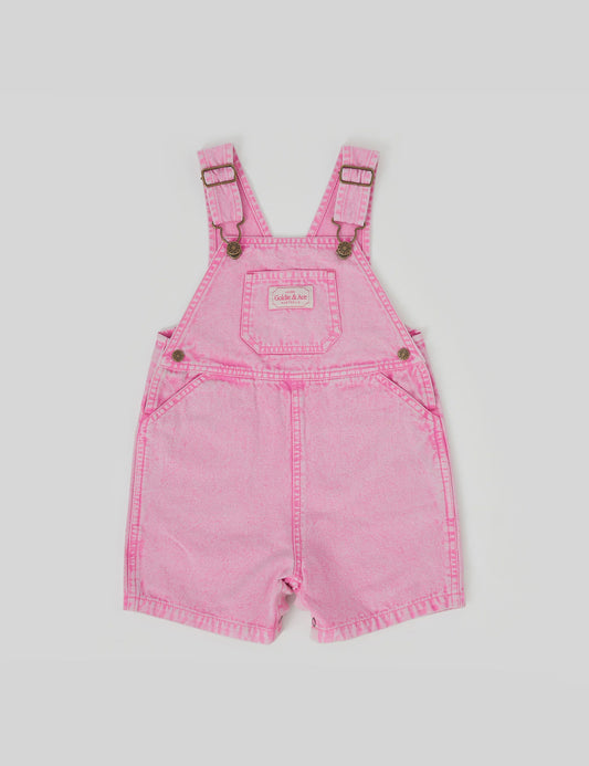 Burton Vintage Washed Denim Overalls Bubblegum