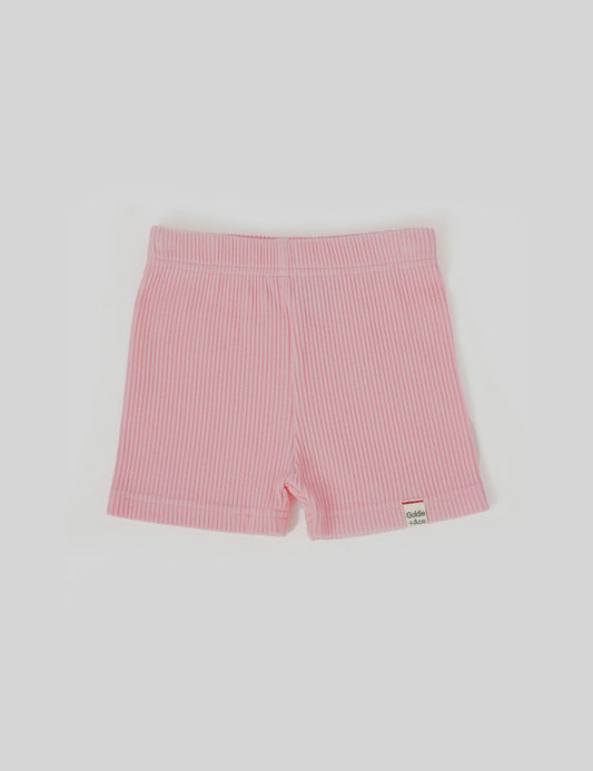 Lara Rib Shorties Bubblegum