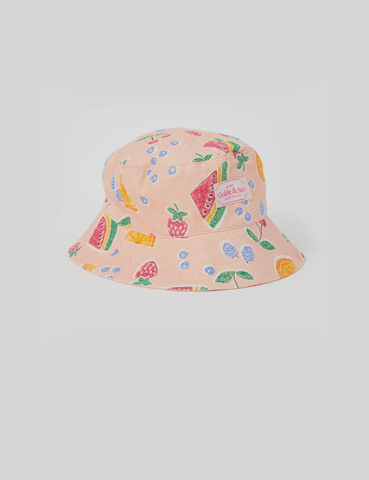 Goldie Fruit Salad Linen Bucket Hat