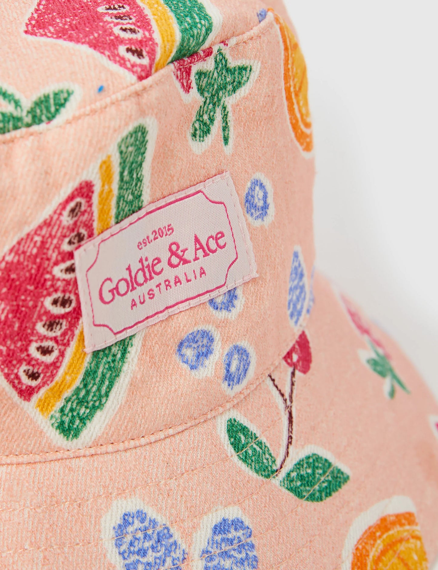 Goldie Fruit Salad Linen Bucket Hat