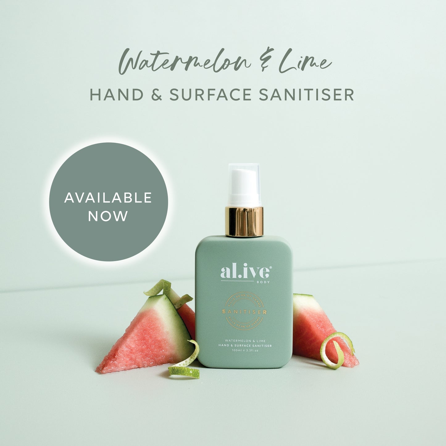 Hand & Surface Sanitiser Spray // Watermelon & Lime