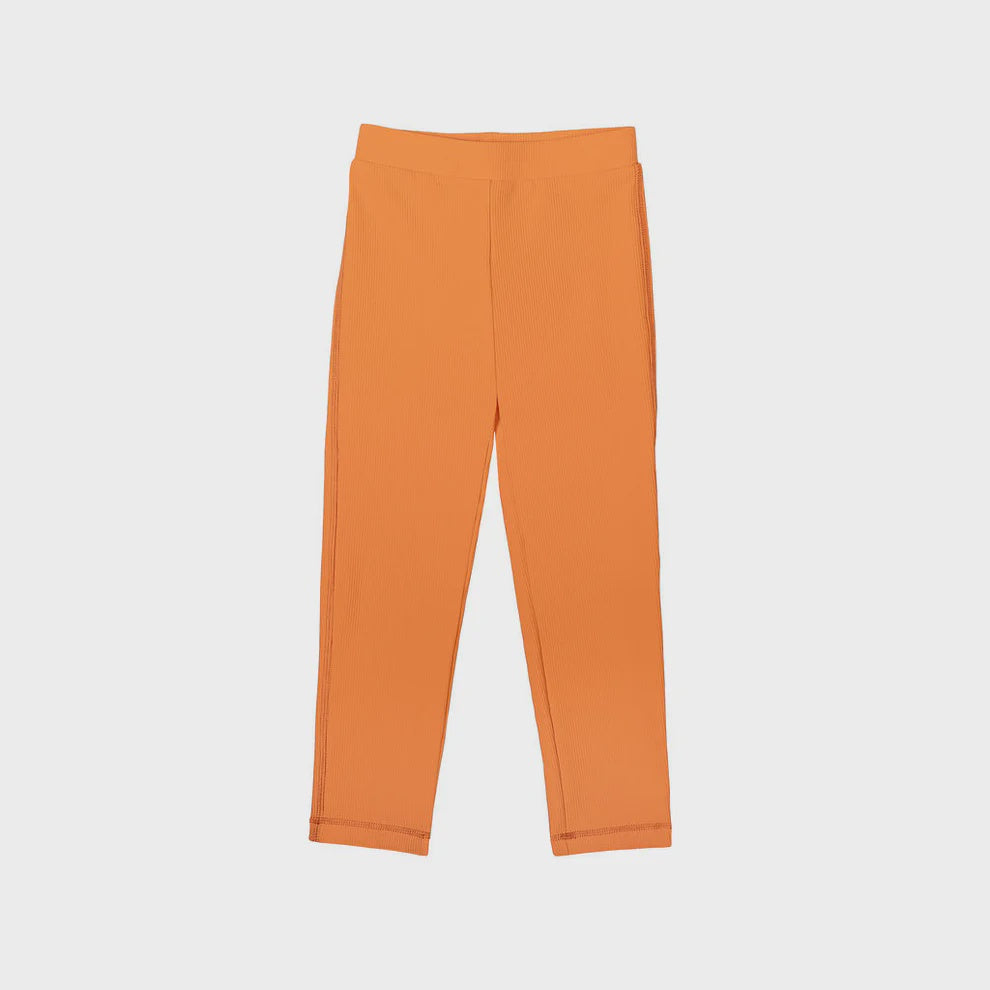 Unisex Ribbed Legging - Tangerine