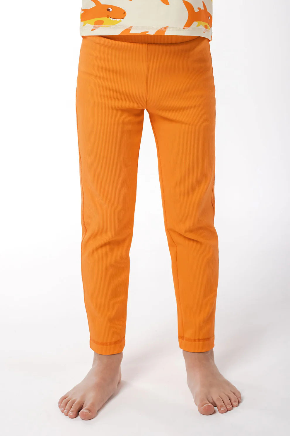 Unisex Ribbed Legging - Tangerine