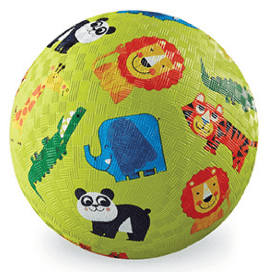 7 Inch Playground Ball - Jungle Friends (Light Green)