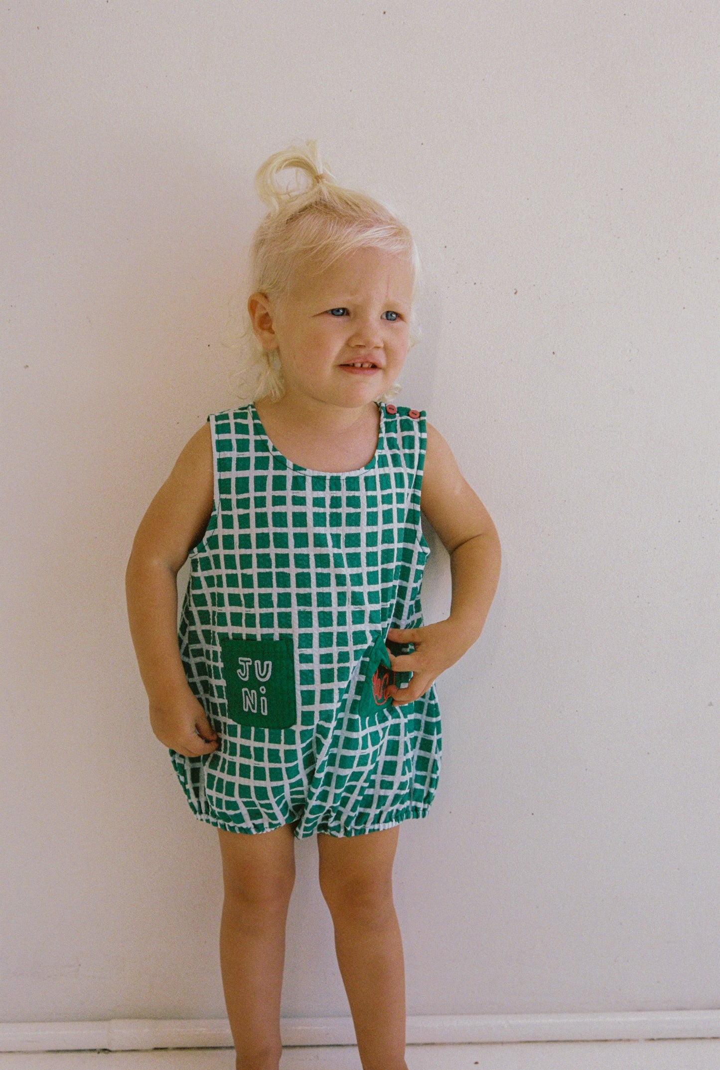 Levi Romper - Painted Check