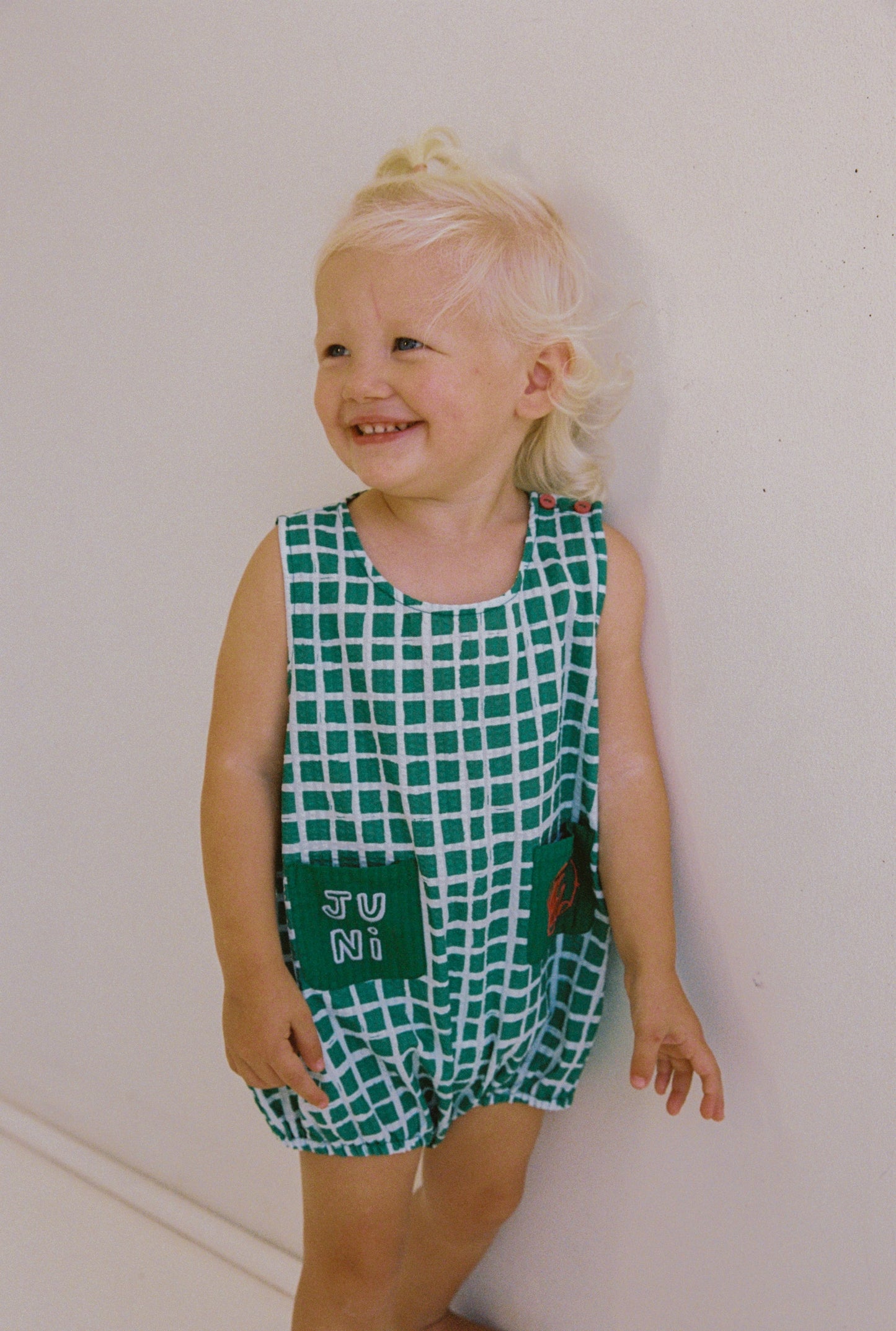 Levi Romper - Painted Check