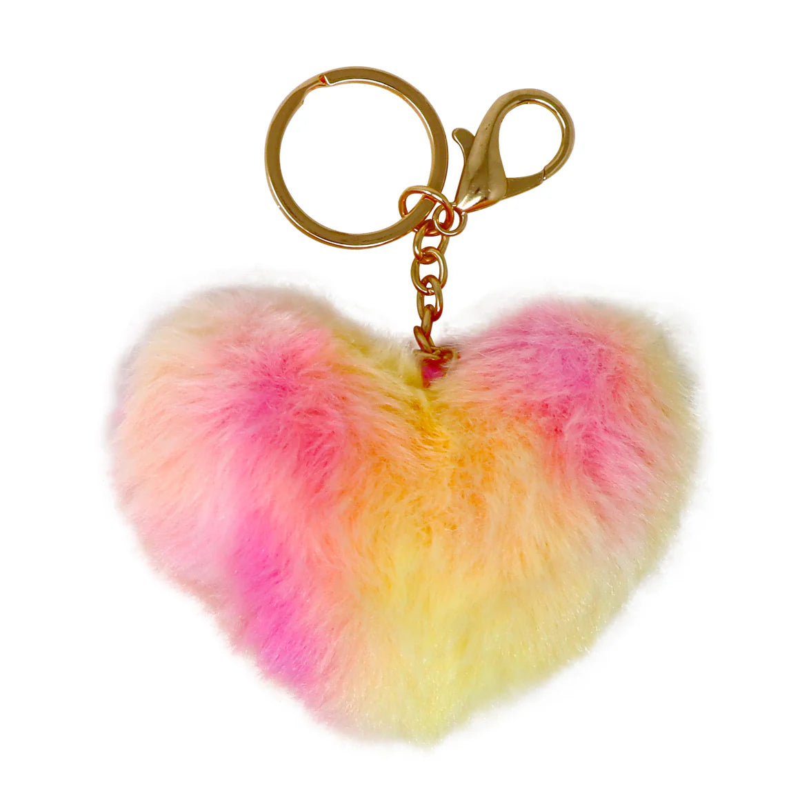 Fluffy Heart Key Chain