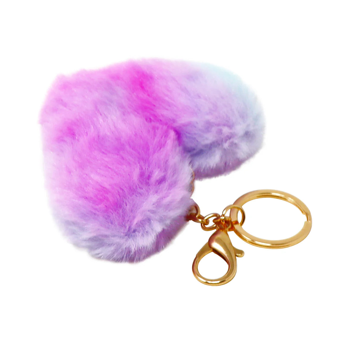 Fluffy Heart Key Chain