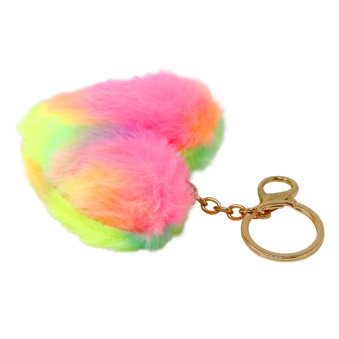 Fluffy Heart Key Chain