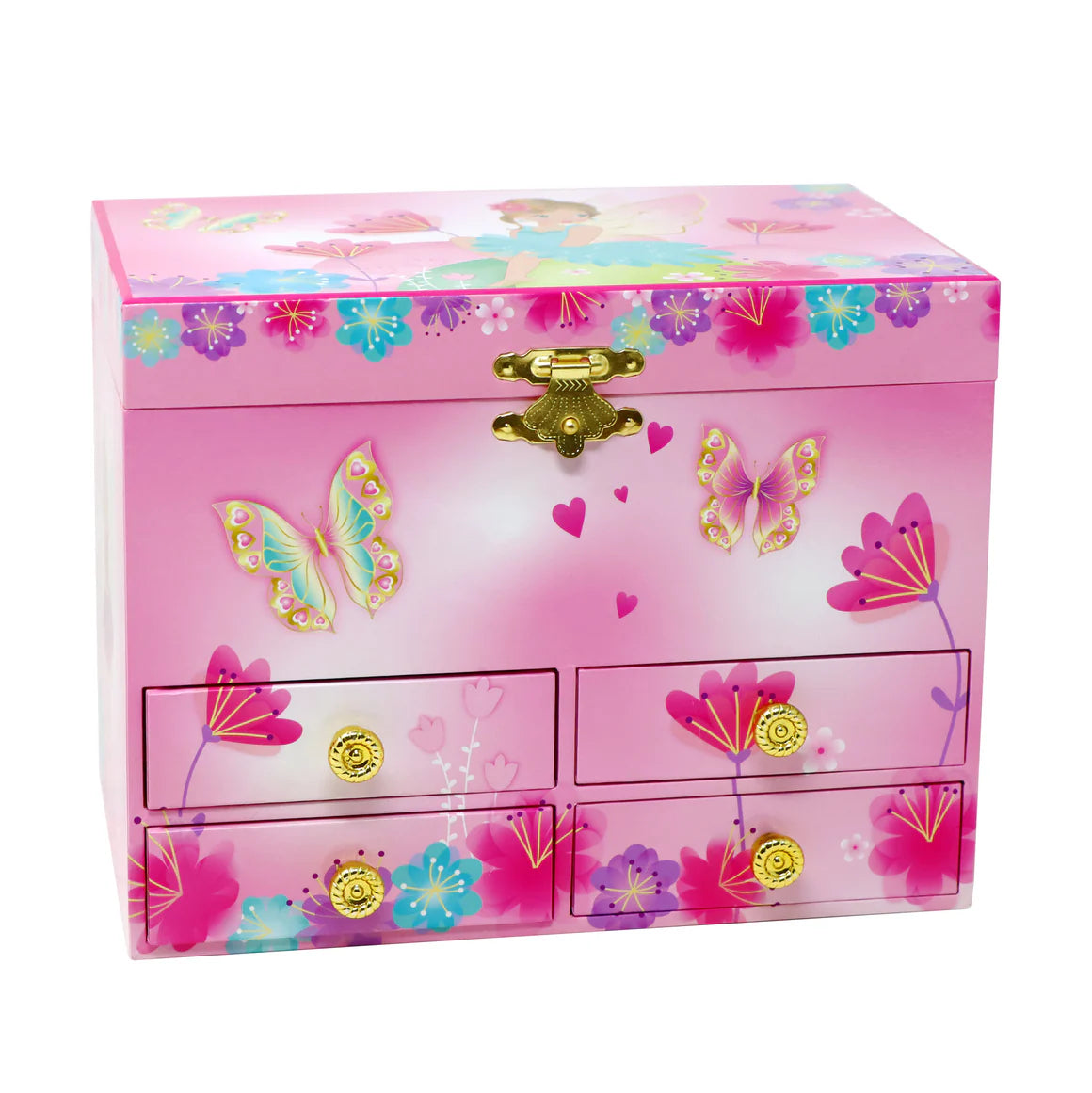 Fairy Butterfly Friends Medium Musical Jewellery Box