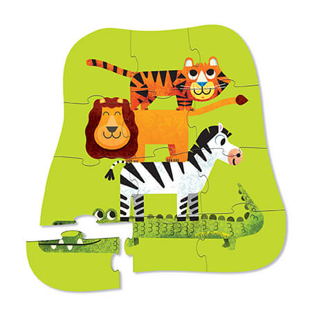 Mini Puzzle 12 pc - Jungle Friends