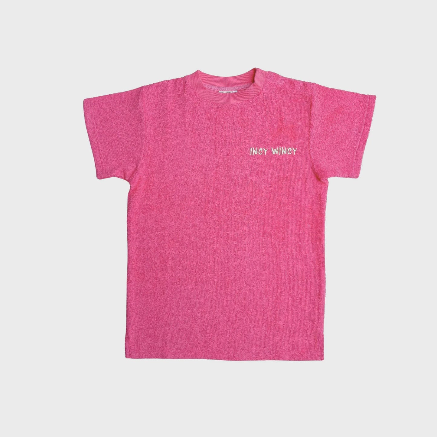 COTTON TOWEL BEACH TEE - RASPBERRY