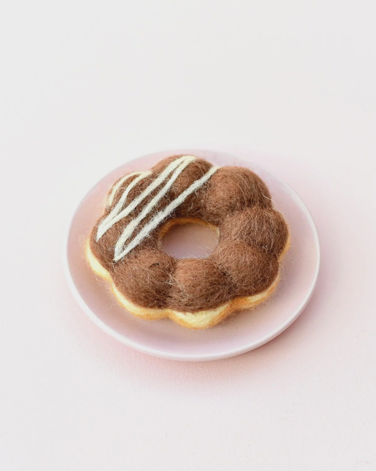 Felt Chocolate Pon De Ring Mochi Donut