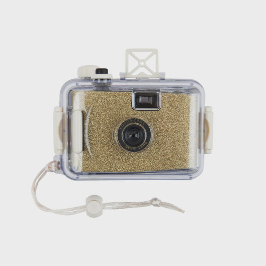 Underwater Camera Glitter Gold