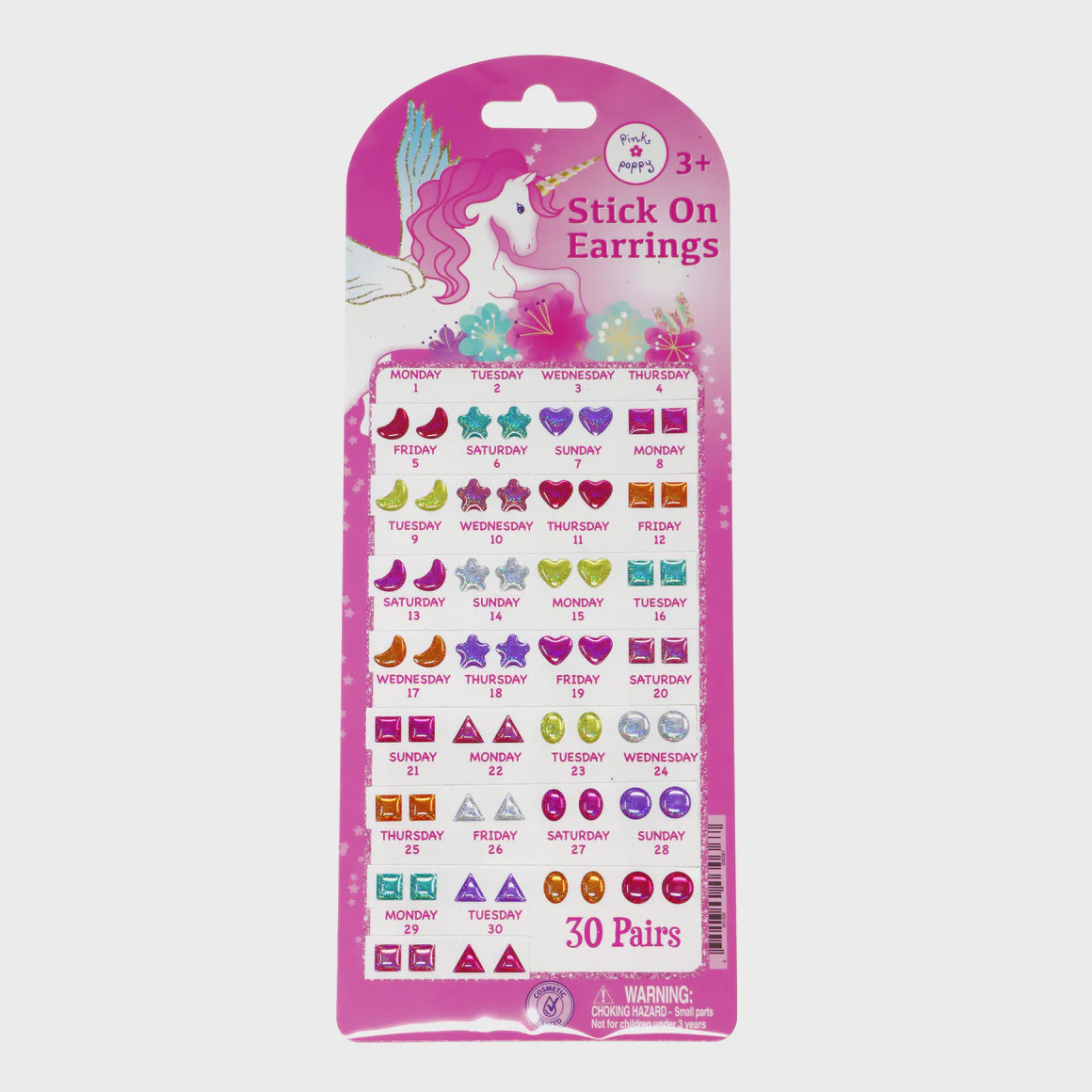 30 Pairs Dreamy Unicorn Stick On Earrings