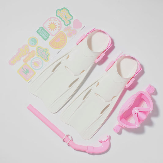 Kids Snorkel Set Medium Summer Sherbet Pink