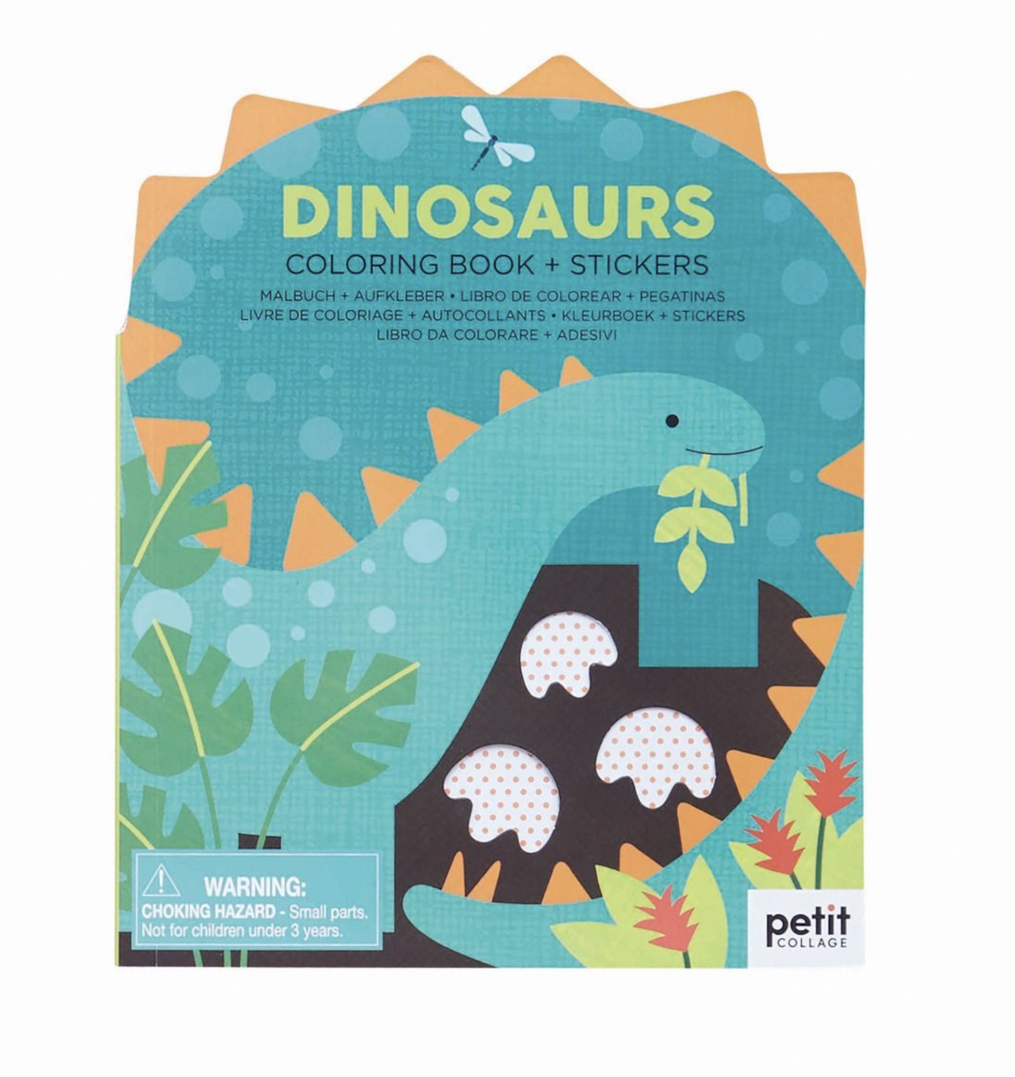 Dinosaurs Colouring Book + Stickers