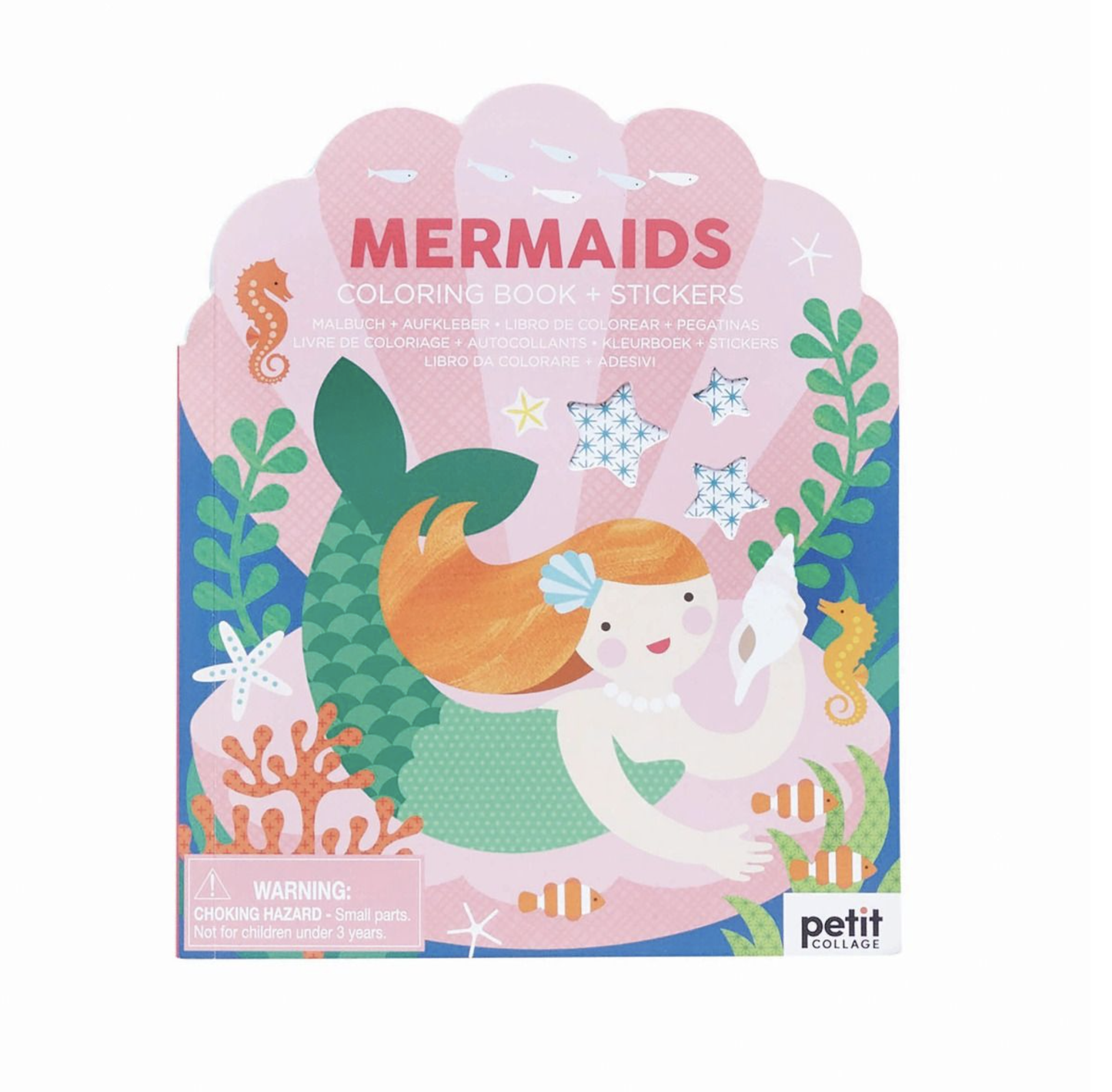 Mermaid Colouring Book + Stickers