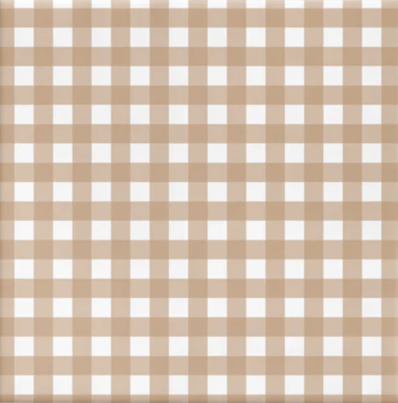 Beige Gingham Check