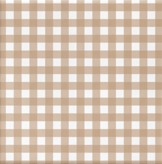 Beige Gingham Check