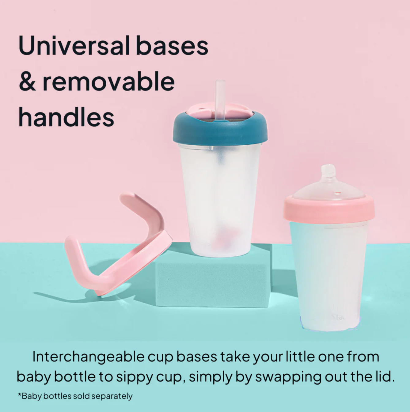 240ml Sippy Cup // Pink Pink 2pk