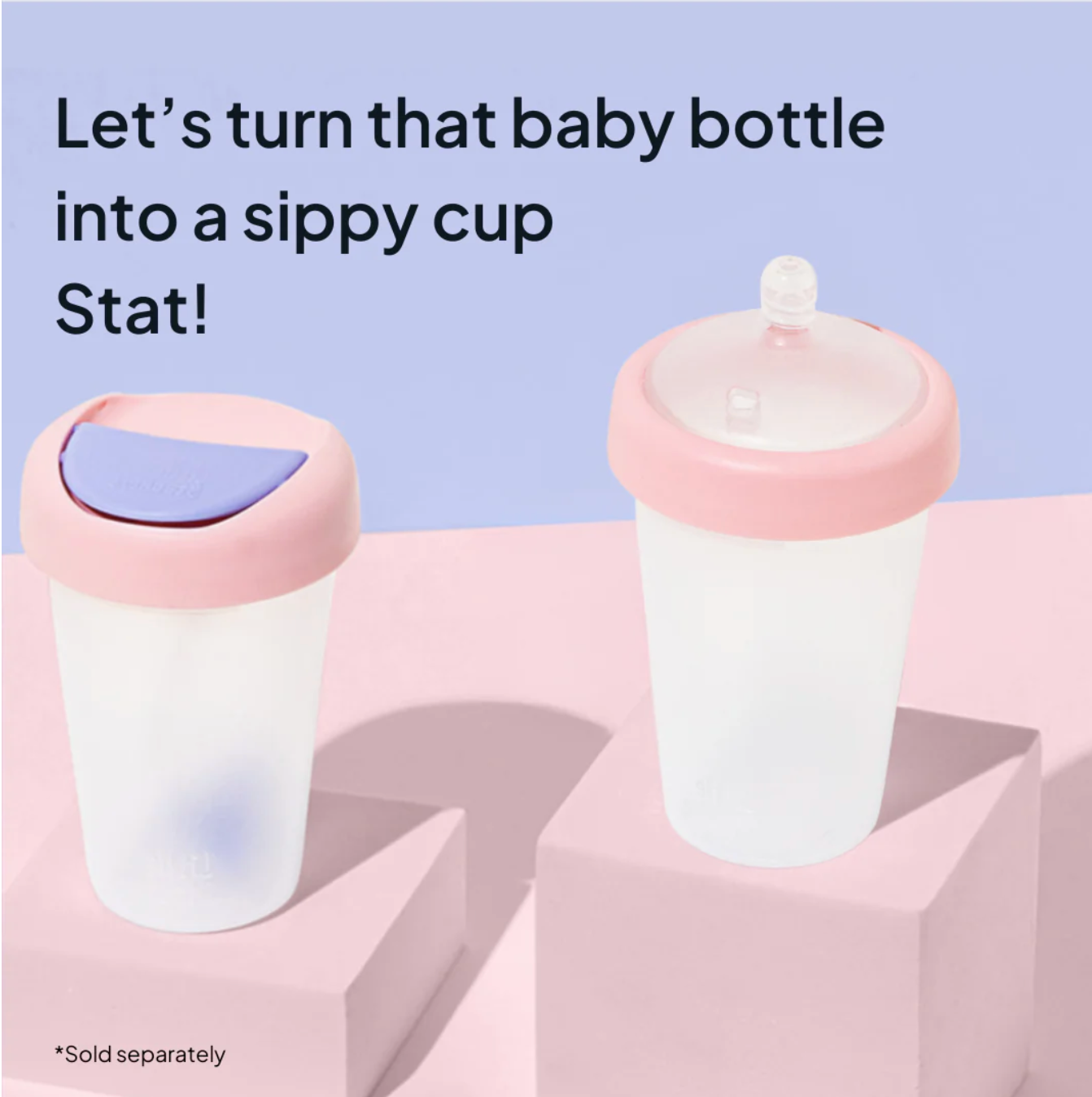 Sippy Lid Plus Weighted Straw // Pink Pink