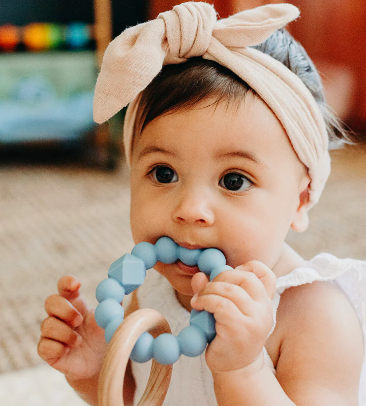 Moon Teether // Soft Blue