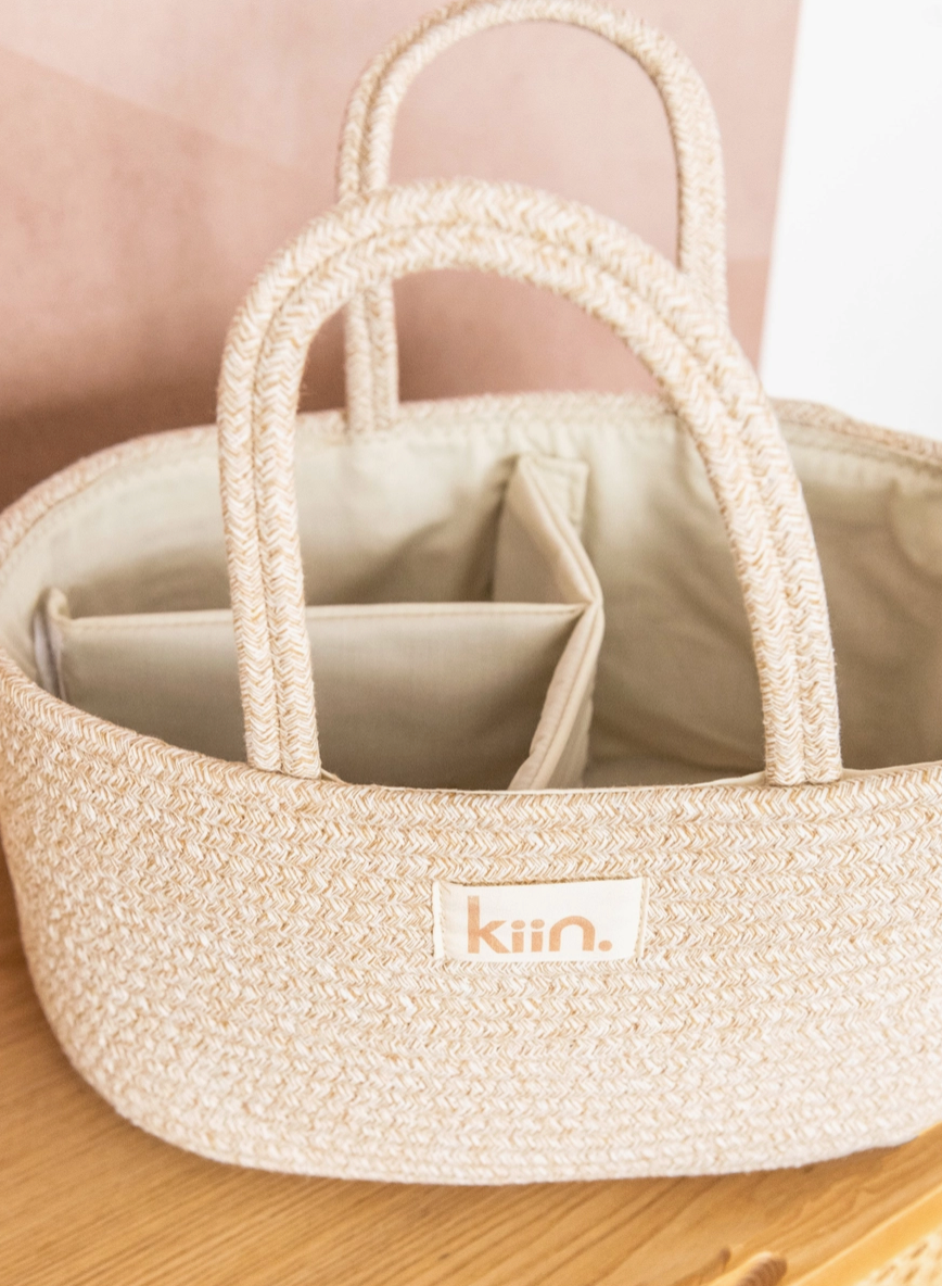 Cotton Rope Nappy Caddy Organiser