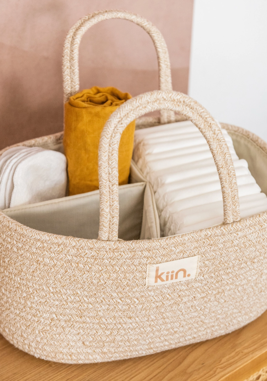 Cotton Rope Nappy Caddy Organiser