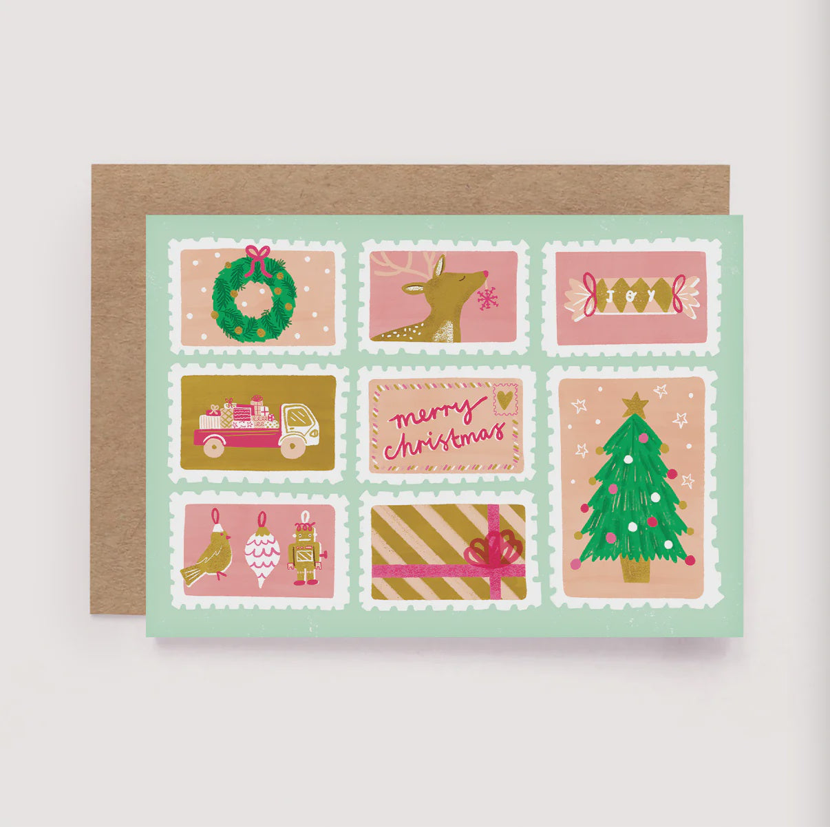 Christmas Stamps - Festive Card