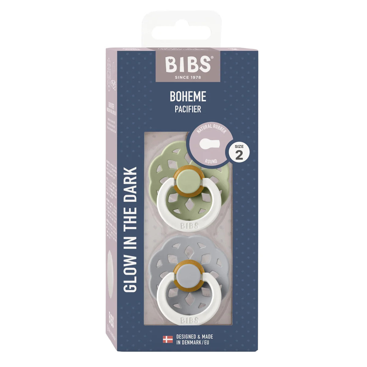 BIBS Boheme GLOW Sage/Cloud 2pk