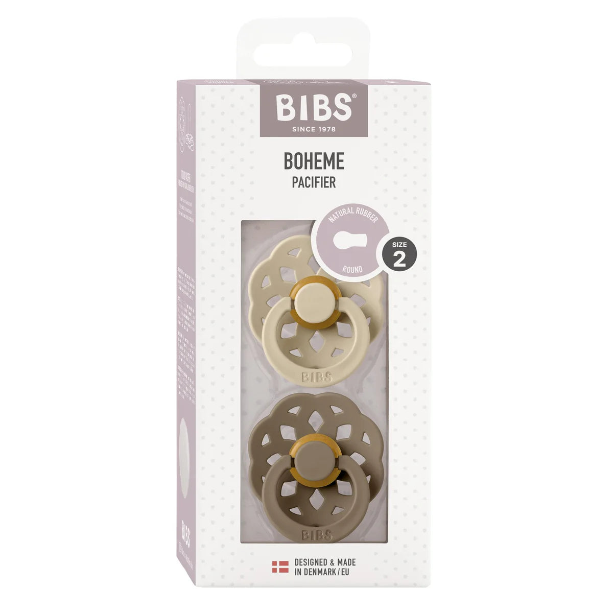 BIBS Boheme Vanilla/Dark Oak 2pk