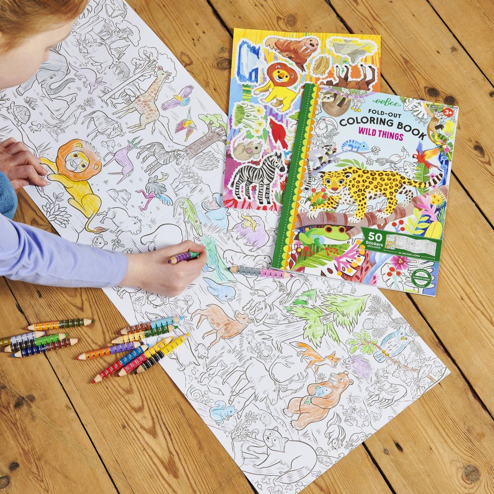 Fold Out Colouring Book - Wild Things