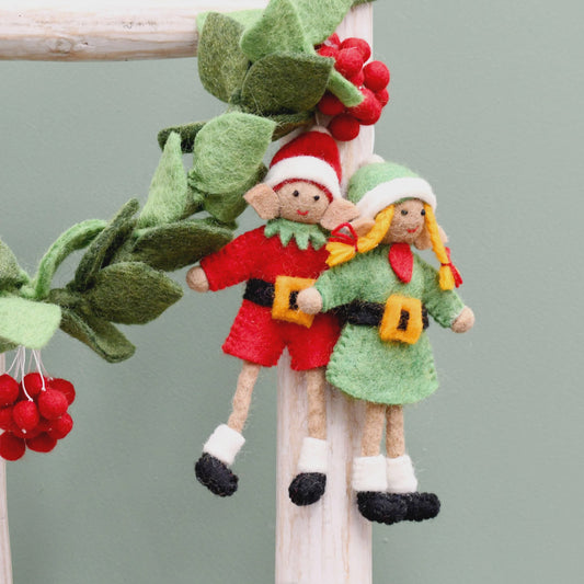 Felt Christmas Elves (Pair)