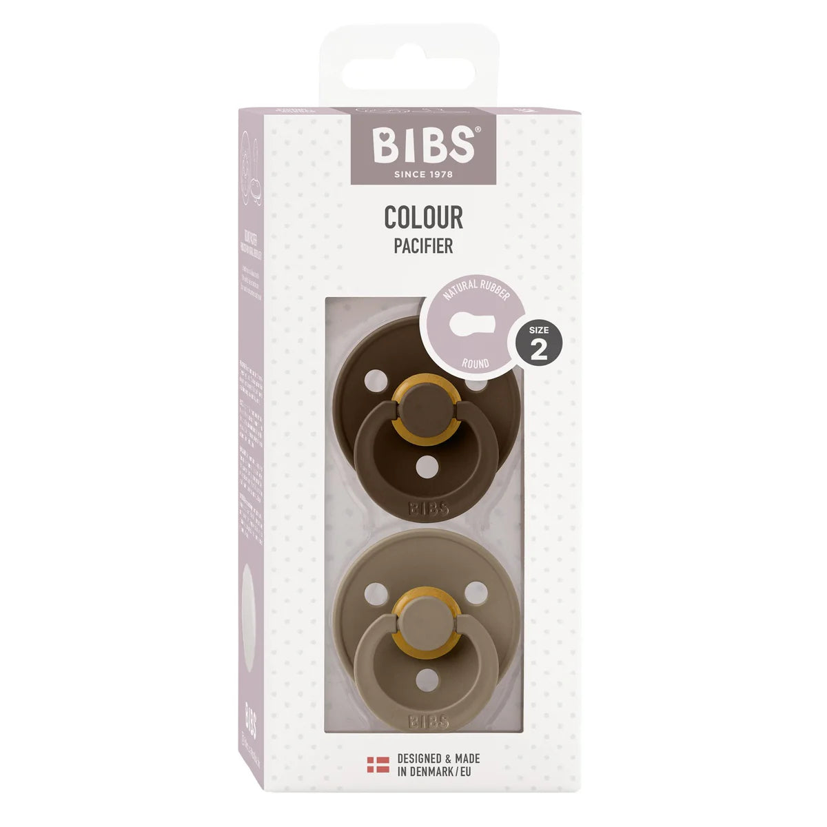 BIBS Round Mocha/Dark Oak 2pk