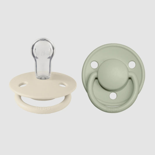 BIBS De Lux Ivory/Sage 2pk