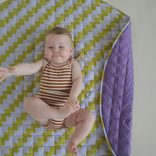 Ripple Reversible Playmat - 100% Quilted Cotton